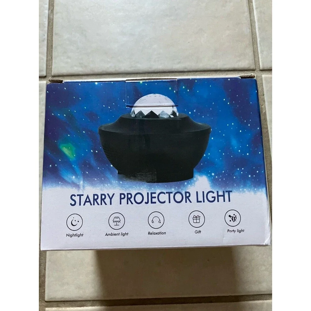 Starry Projector Light, Party Mood Light Game Room Starlit Dinner USB New In Box